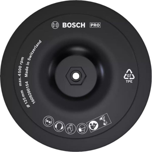 Опорна тарілка Bosch Velcro 125 мм, 8 мм (1609200154)