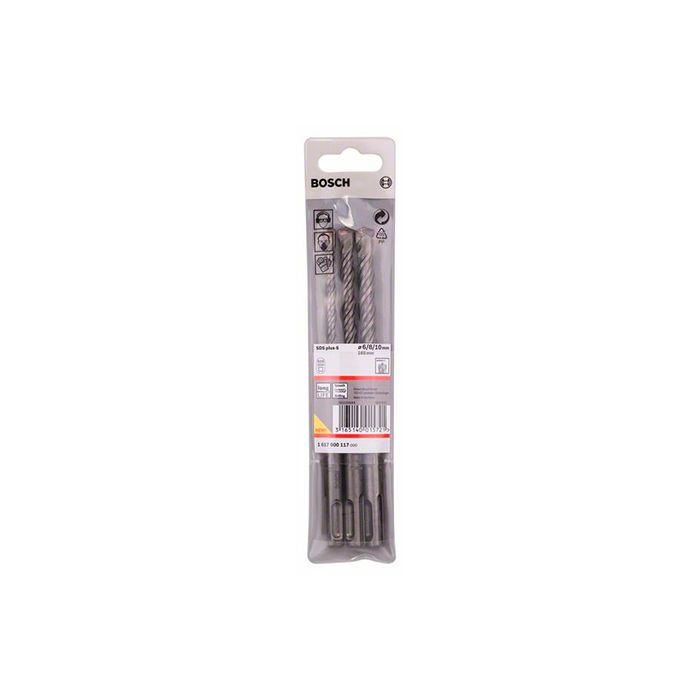 Набор буров Bosch SDS-Plus S4L 6, 8, 10x165 (1617000117)