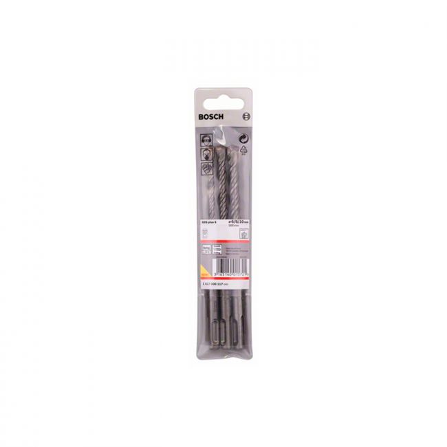 Набір бурів Bosch SDS-Plus S4L 6, 8, 10x165 (1617000117)