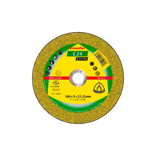Отрезной круг Kronenflex Klingspor EXTRA C24EX 125X2,5X22,23 (188464)