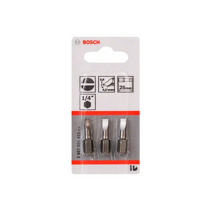 Бита Bosch Extra Hard SL0.6x25 мм (3 шт.) (2607001459)