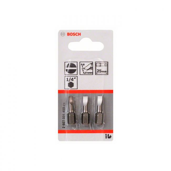 Бита Bosch Extra Hard SL0.6x25 мм (3 шт.) (2607001459)