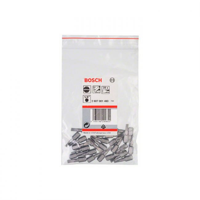 Бита Bosch Extra Hard SL0,6x4,5x25 мм (25 шт.) (2607001460)