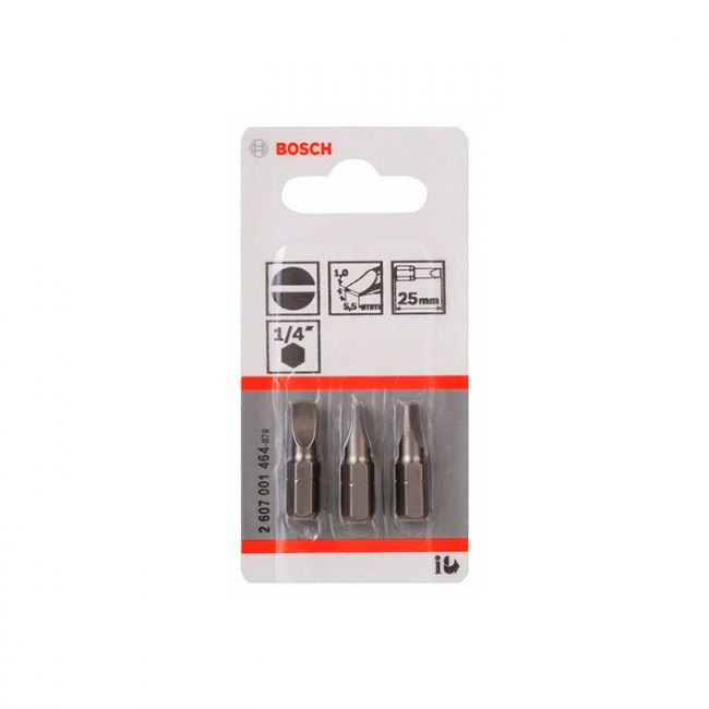 Бита Bosch Extra Hard SL1x25 мм (3 шт.) (2607001464)