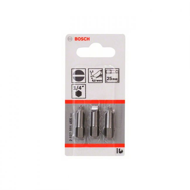 Бита Bosch Extra Hard SL1.2x25 мм (3 шт.) (2607001466)