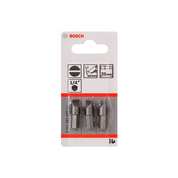Бита Bosch Extra Hard SL1.2x8x25 мм (3 шт.) (2607001468)