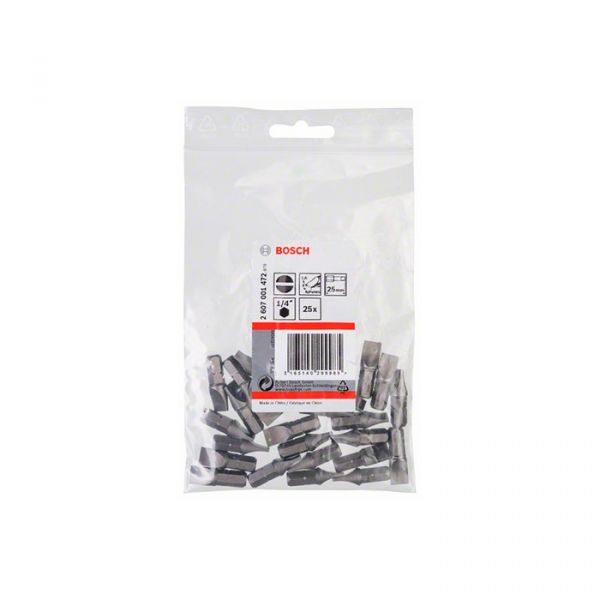 Бита Bosch Extra Hard SL1,6x8x25 мм (25 шт.) (2607001472)