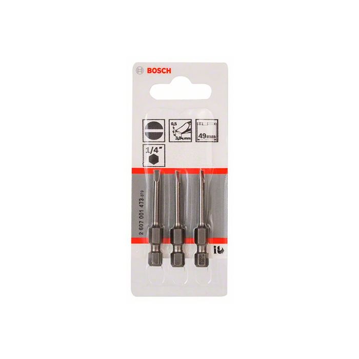 Бита Bosch Extra Hard SL0.5x49 мм (3 шт.) (2607001473)
