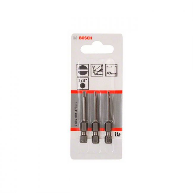 Бита Bosch Extra Hard SL0.5x49 мм (3 шт.) (2607001473)
