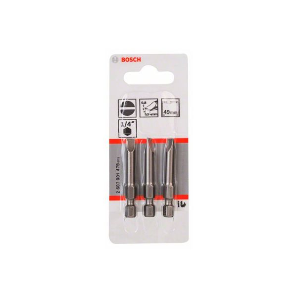Бита Bosch Extra Hard SL0.8x49 мм (3 шт.) (2607001479)