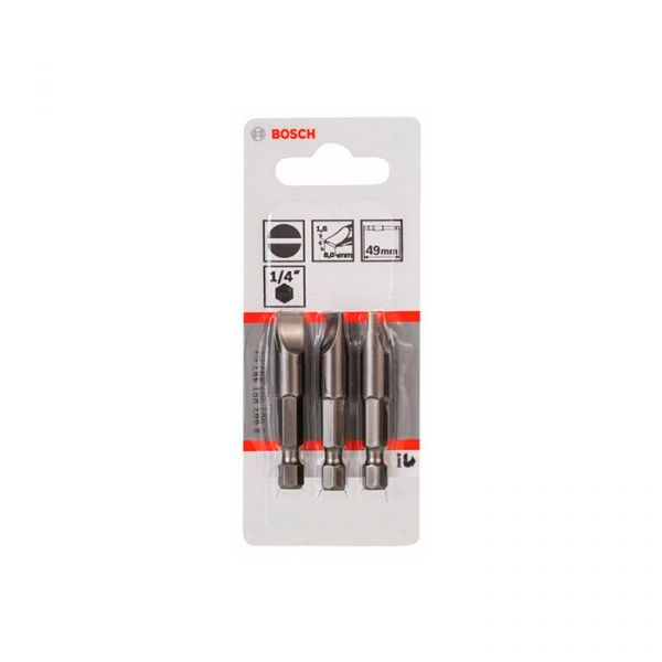 Бита Bosch Extra Hard SL1.6x49 мм (3 шт.) (2607001487)