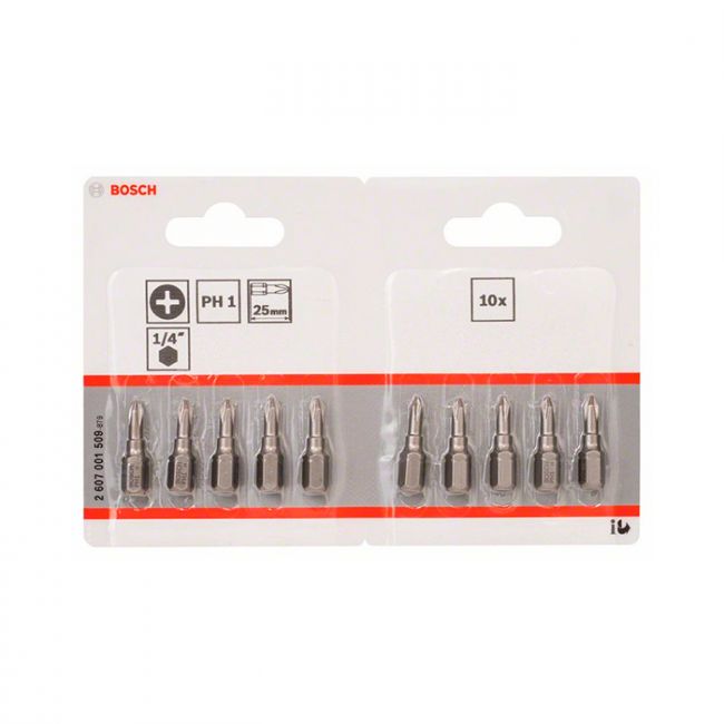 Бита Bosch Extra Hard PH1x25 мм (10 шт.) (2607001509)