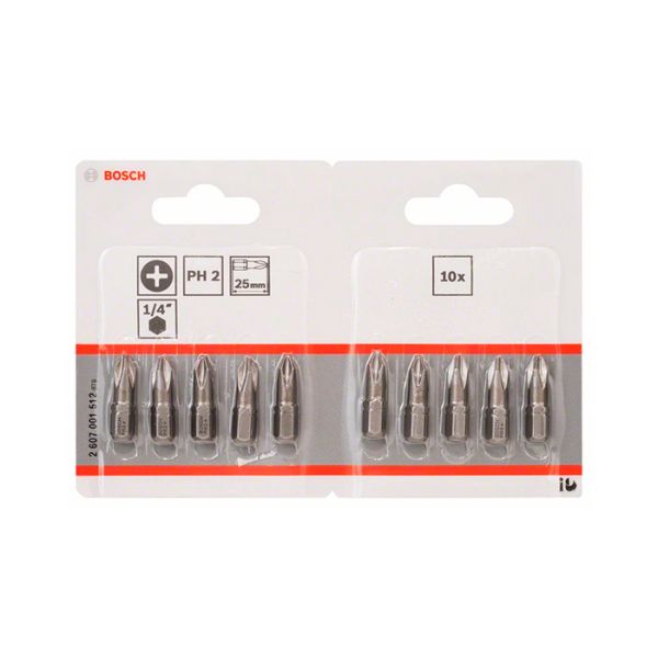 Бита Bosch Extra Hard PH2x25 мм (10 шт.) (2607001512)