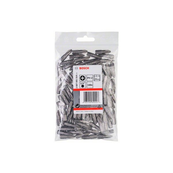 Бита Bosch Extra Hard PH2 25 мм (100 шт.) (2607001514)