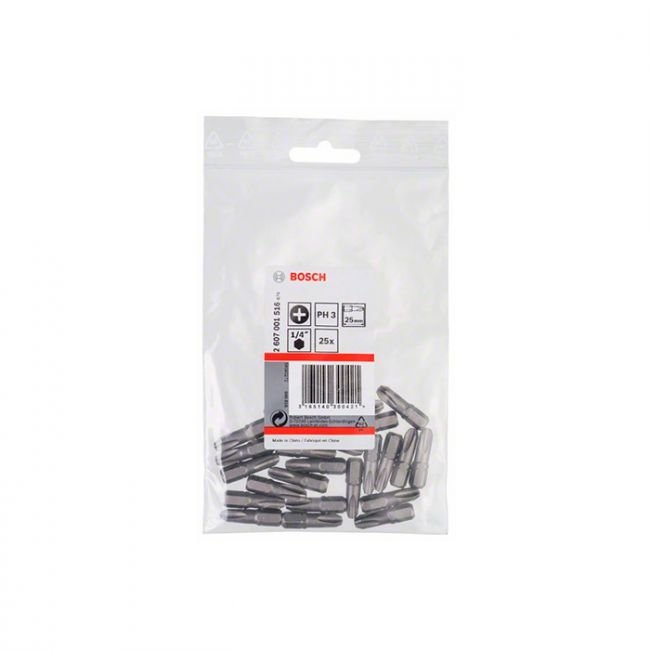 Бита Bosch Extra Hard PH3x25 мм (25 шт.) (2607001516)