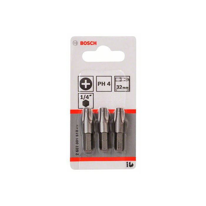Бита Bosch Extra Hard PH4x32 мм (3 шт.) (2607001518)