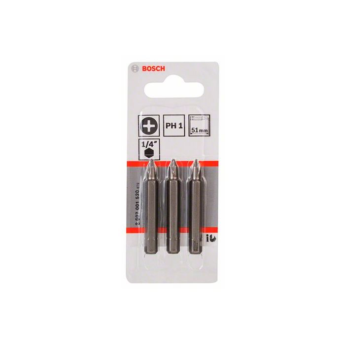 Бита Bosch Extra Hard PH1x51 мм (3 шт.) (2607001520)