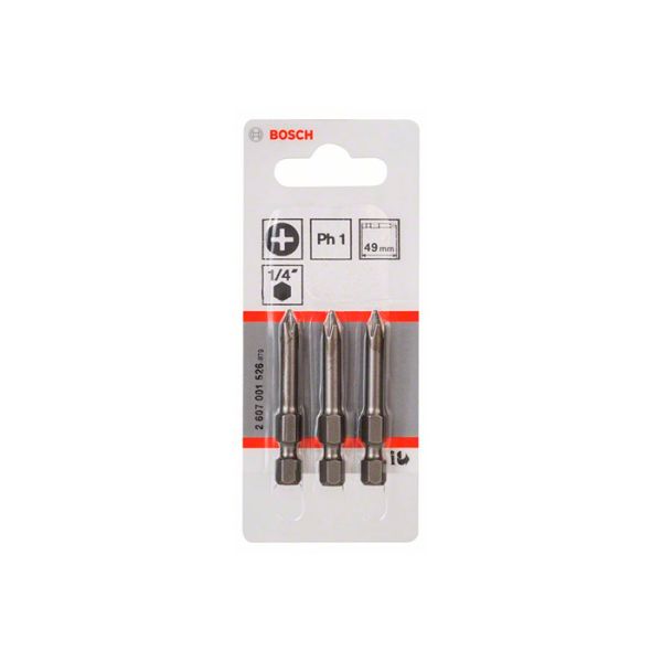 Бита Bosch Extra Hard PH1x49 мм (3 шт.) (2607001526)