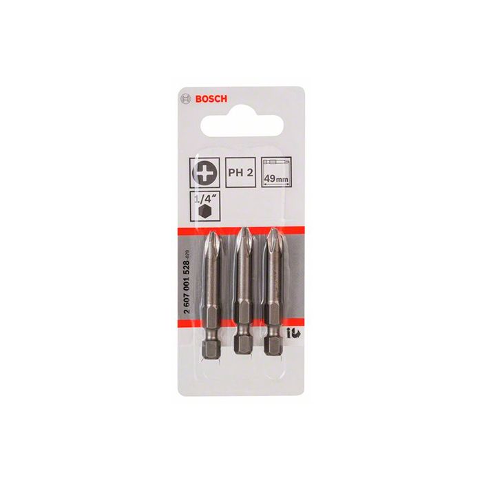 Бита Bosch Extra Hard PH2 49 мм (3 шт.) (2607001528)