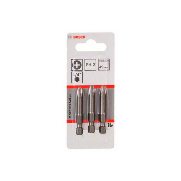 Бита Bosch Extra Hard PH2 49 мм (3 шт.) (2607001528)