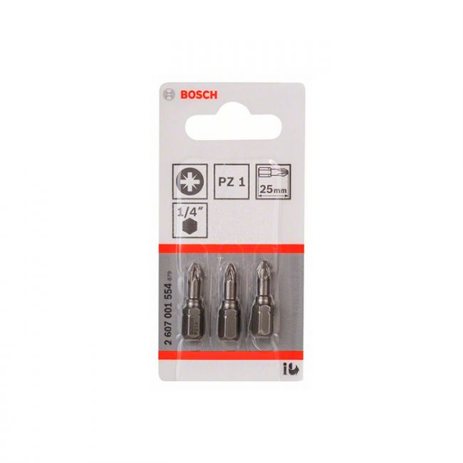 Бита Bosch Extra Hard PZ1x25 мм (3 шт.) (2607001554)