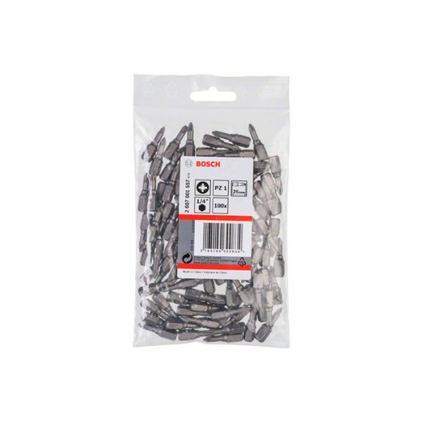 Бита Bosch Extra Hard PZ1x25 мм (100 шт.) (2607001557)