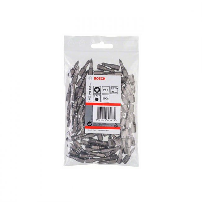 Бита Bosch Extra Hard PZ1x25 мм (100 шт.) (2607001557)