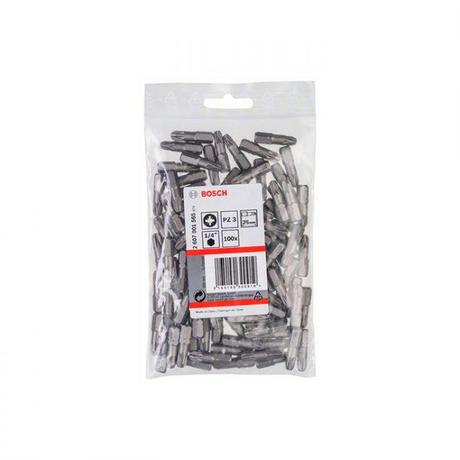 Бита Bosch Extra Hard PZ3x25 мм (100 шт.) (2607001565)