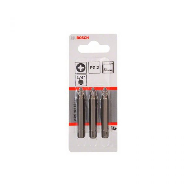 Бита Bosch Extra Hard PZ2x51 мм (3 шт.) (2607001571)