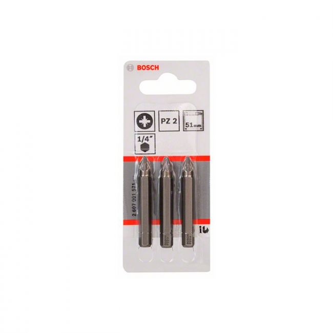 Бита Bosch Extra Hard PZ2x51 мм (3 шт.) (2607001571)