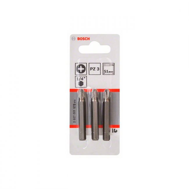 Бита Bosch Extra Hard PZ3x51 мм (3 шт.) (2607001573)