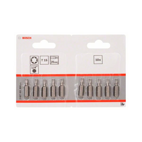 Бита Bosch Extra Hard T15x25 мм (10 шт.) (2607001608)