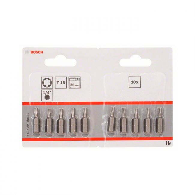 Бита Bosch Extra Hard T15x25 мм (10 шт.) (2607001608)