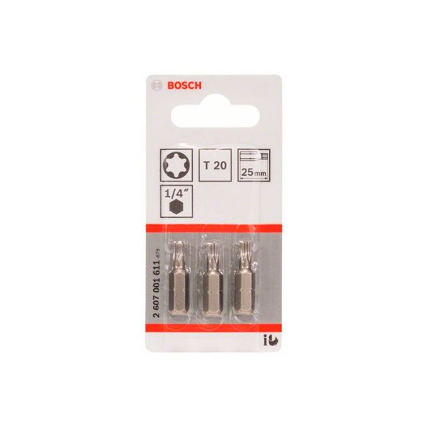 Бита Bosch Extra Hard T20x25 мм (3 шт.) (2607001611)