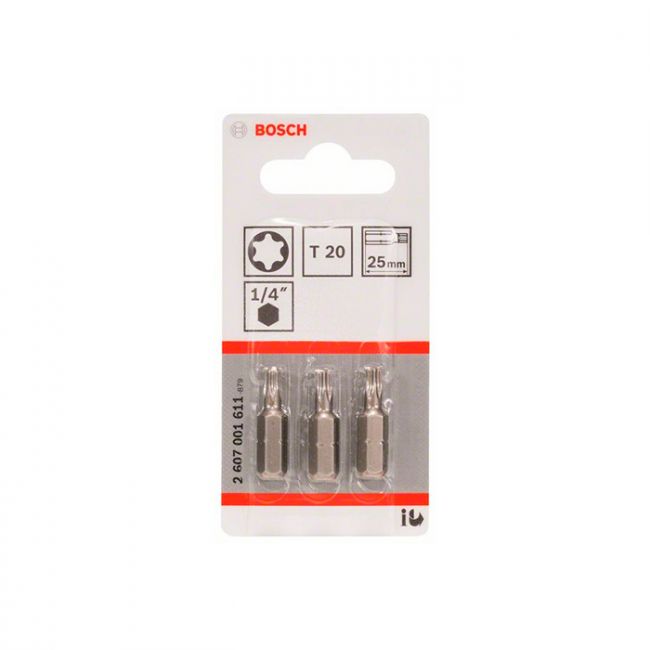Бита Bosch Extra Hard T20x25 мм (3 шт.) (2607001611)