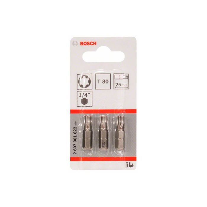 Бита Bosch TORX T30 25 мм, XH (3 шт.) (2607001622)