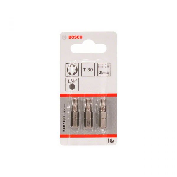 Бита Bosch TORX T30 25 мм, XH (3 шт.) (2607001622)