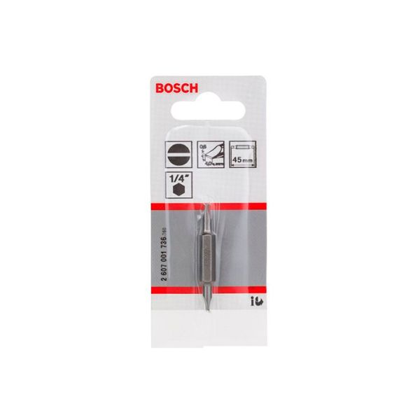 Бита двухсторонняя Bosch Extra Hard SL0.6x45 мм (2607001736)