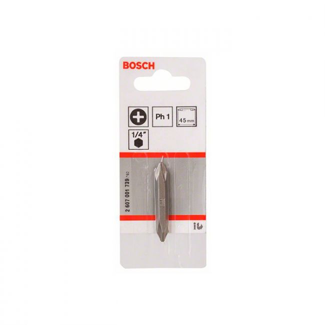 Бита двухсторонняя Bosch Extra Hard PH1x45 мм (2607001739)
