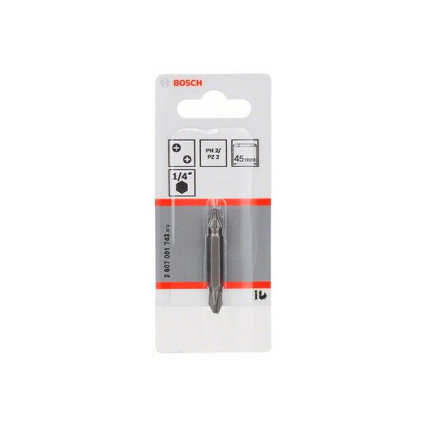 Бита двухсторонняя Bosch Extra Hard PH2/PZ2x45 мм (2607001743)