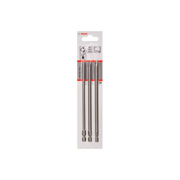 Набор бит Bosch Extra Hard PH1/2/3 152 мм (3 шт.) (2607001758)