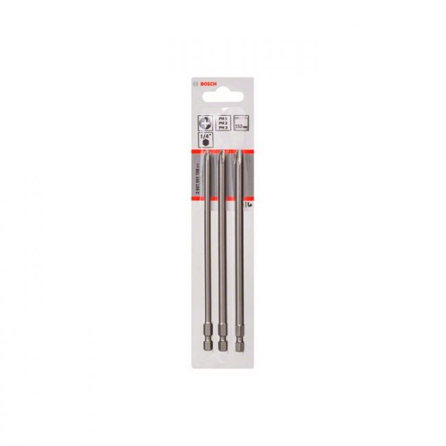 Набор бит Bosch Extra Hard PH1/2/3 152 мм (3 шт.) (2607001758)