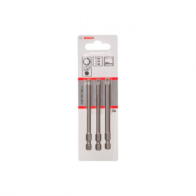 Набор бит Bosch Extra Hard T20/25/30 89 мм (3 шт.) (2607001760)