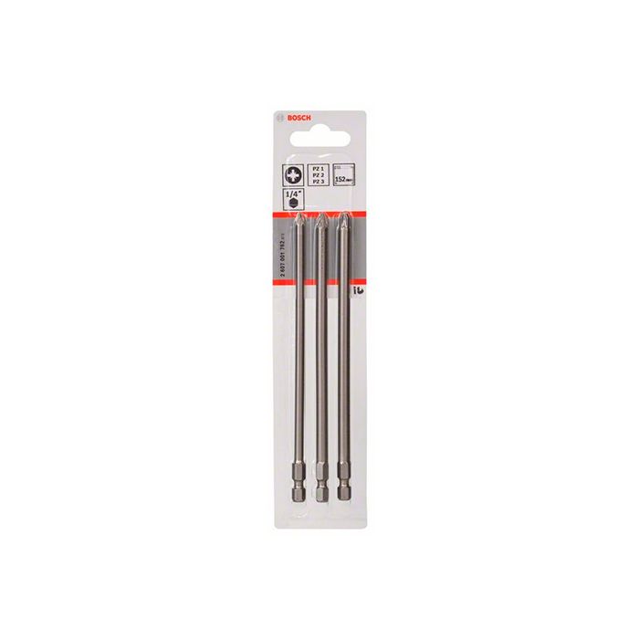 Набор бит Bosch Extra Hard PZ1/2/3 152 мм (3 шт.) (2607001762)