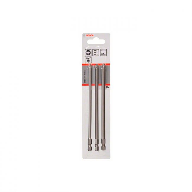 Набор бит Bosch Extra Hard PZ1/2/3 152 мм (3 шт.) (2607001762)