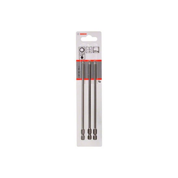 Набор бит Bosch Extra Hard T8/10/15 152 мм (3 шт.) (2607001763)