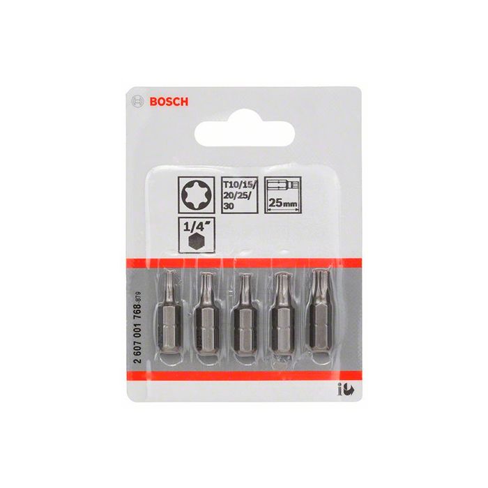 Набор бит Bosch Extra Hard 1/4" 25 мм (5 шт.) (2607001768)