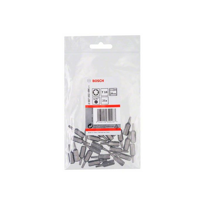 Бита Bosch Extra Hard T10 25 мм (25 шт.) (2607002494)