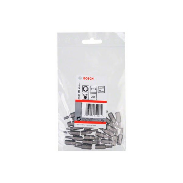 Бита Bosch Extra Hard T15 25 мм (25 шт.) (2607002495)