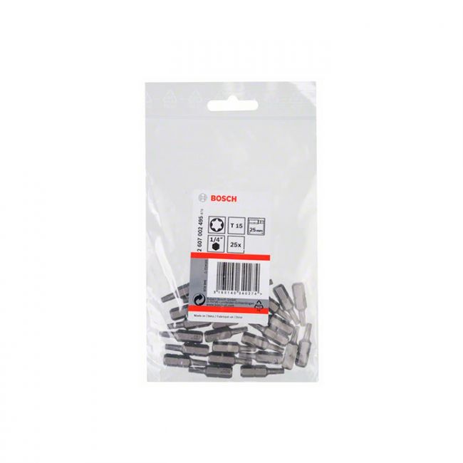 Бита Bosch Extra Hard T15 25 мм (25 шт.) (2607002495)